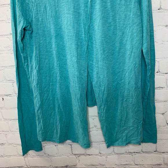 Revolve LAmade Lory Split Back Long Sleeve Tee Blue Lagoon Size Small NWT - Picture 7 of 10